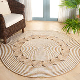 Safavieh Natural Fiber 5'-0" x 5'-0" Rug in Natural / Ivory