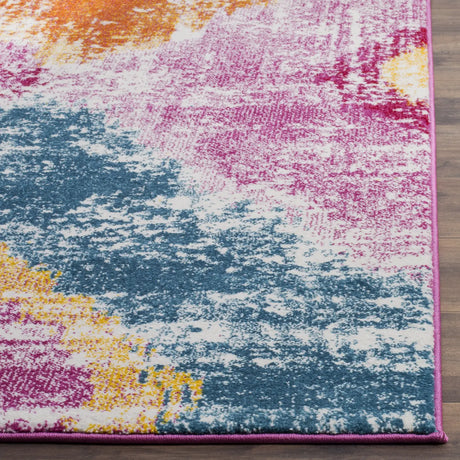Safavieh Watercolor 4'-0" x 6'-0" Rug in Fuchsia / Orange