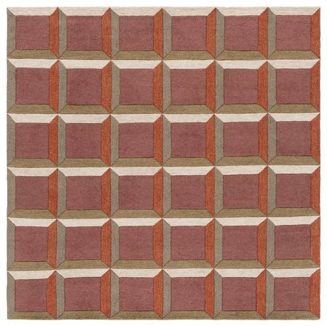 Safavieh Genre 6'-0" x 6'-0" Rug in Pink / Beige