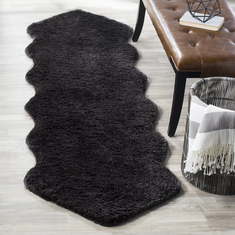 Safavieh Sheep Shag 2'-3" x 6'-0" Rug in Charcoal