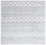 Safavieh Parma Shag 6'-7" x 6'-7" Rug in Grey / Ivory