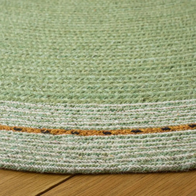 Safavieh Braided 5'-0" x 5'-0" Rug in Green / Gold