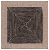 Safavieh Braided 6'-0" x 6'-0" Rug in Beige / Black