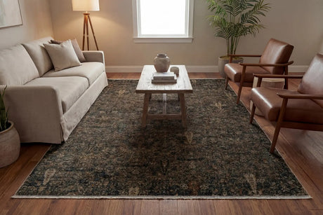 Dynamic Rugs Atlanta 11760 Power Loomed Traditional Black/Ivory/Multi Rug - Room