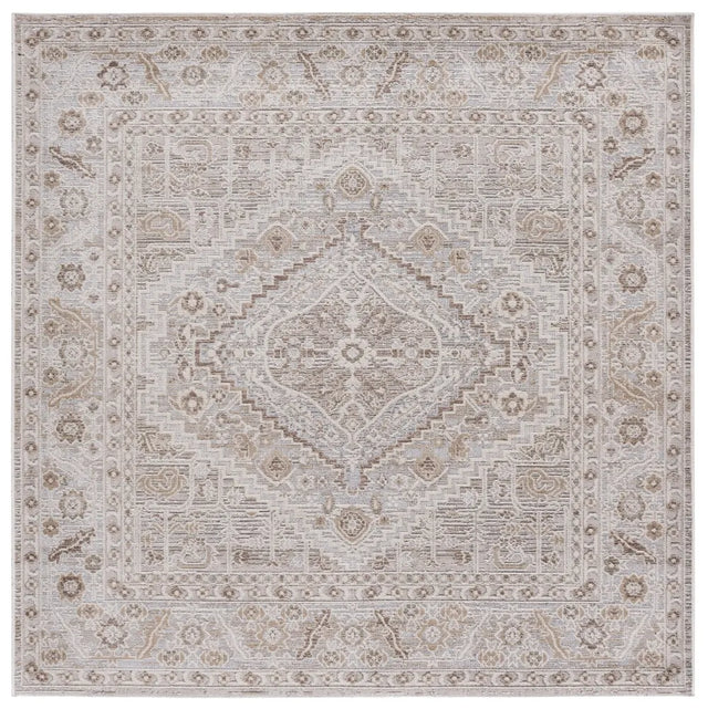 Safavieh Miranda 6'-6" x 6'-6" Rug in Beige / Grey Ivory