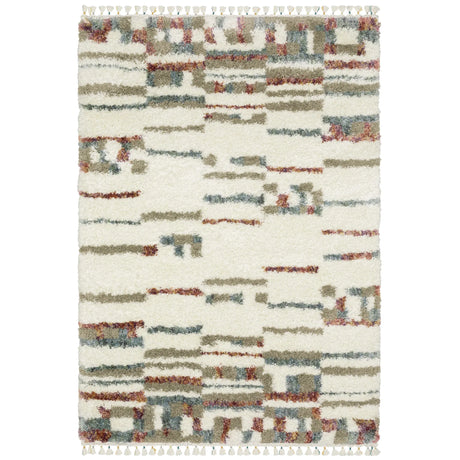 Oriental Weavers Sphinx Axis Ax06A Ivory/ Multi Rug - main flat