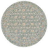 Safavieh Micro-Loop 5'-0" x 5'-0" Rug in Green / Ivory