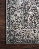 Loloi Layla Lay-06 Taupe / Stone Rugs - corner on wood