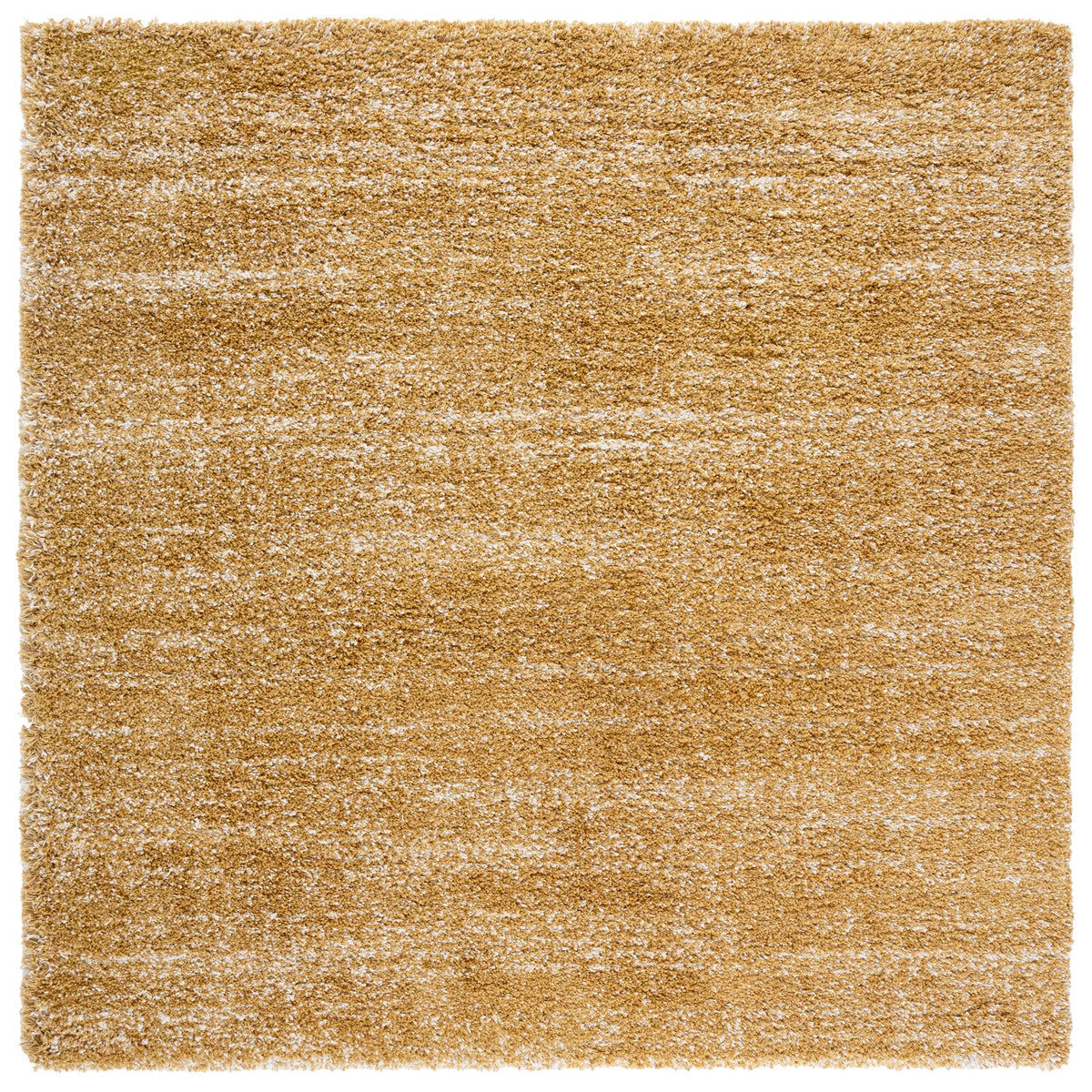 Safavieh Hudson Shag 7'-0" x 7'-0" Rug in Gold / Ivory