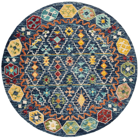 Safavieh Aspen 5'-0" x 5'-0" Rug in Navy / Gold