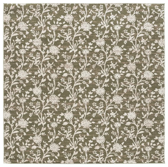 Safavieh Cameron 6'-7" x 6'-7" Rug in Green / Ivory