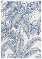 Safavieh Courtyard 4'-0" x 5'-7" Rug in Ivory / Navy