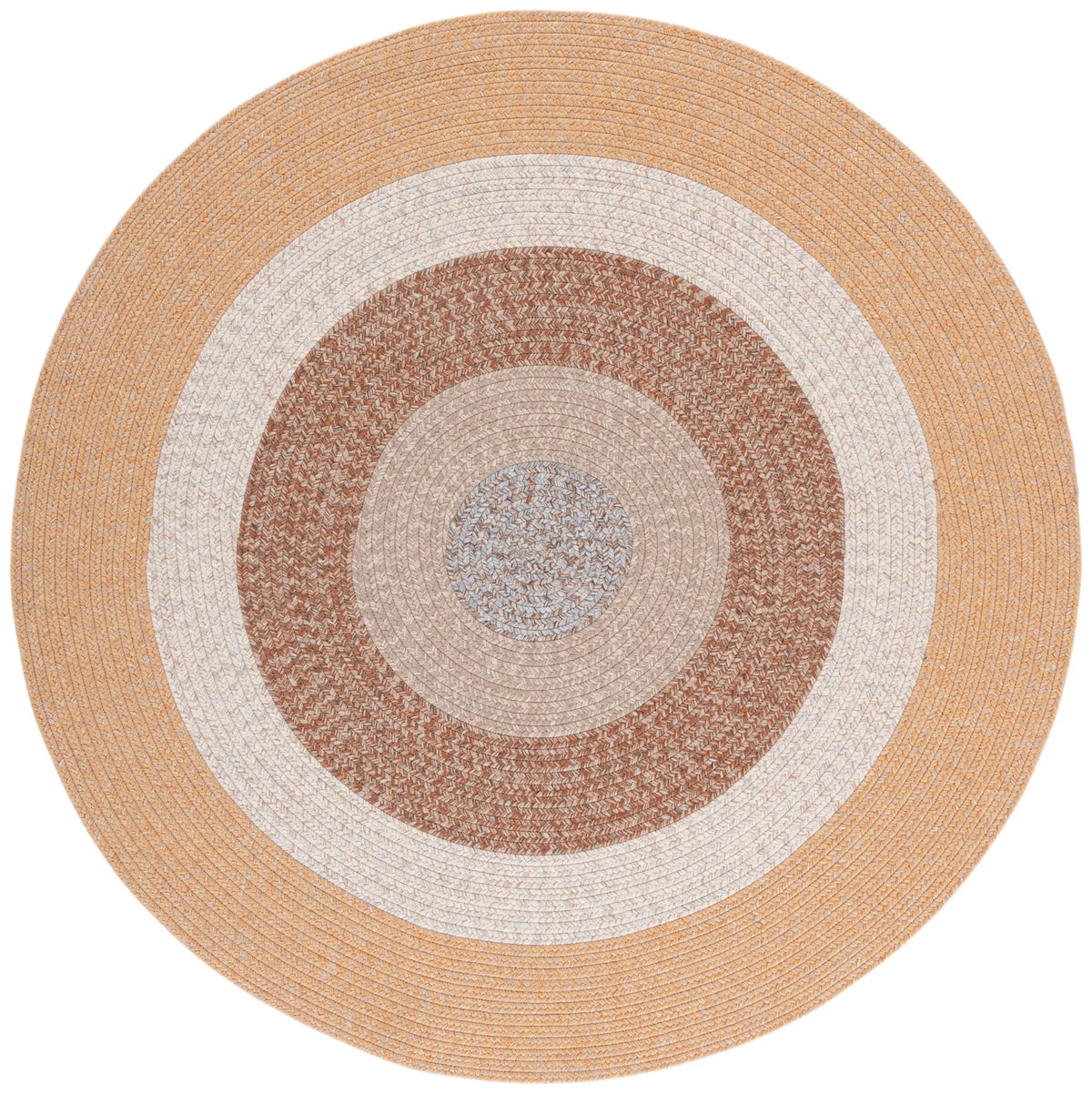Safavieh Braided 5'-0" x 5'-0" Rug in Brown / Light Brown