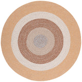 Safavieh Braided 5'-0" x 5'-0" Rug in Brown / Light Brown
