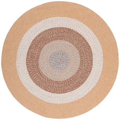 Safavieh Braided 5'-0" x 5'-0" Rug in Brown / Light Brown