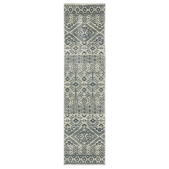 Oriental Weavers Sphinx Branson Br02A Blue/ Beige Rugs - runner