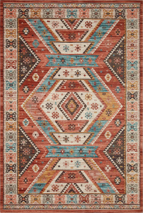 Loloi Zion Zio-05 Red/Multi Rugs - main flat