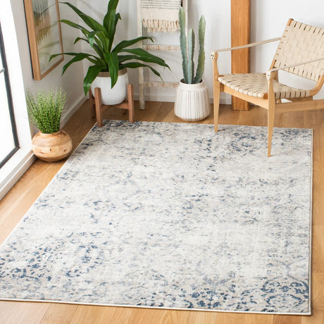 Safavieh Carnegie 4'-0" x 6'-0" Rug in Ivory / Navy