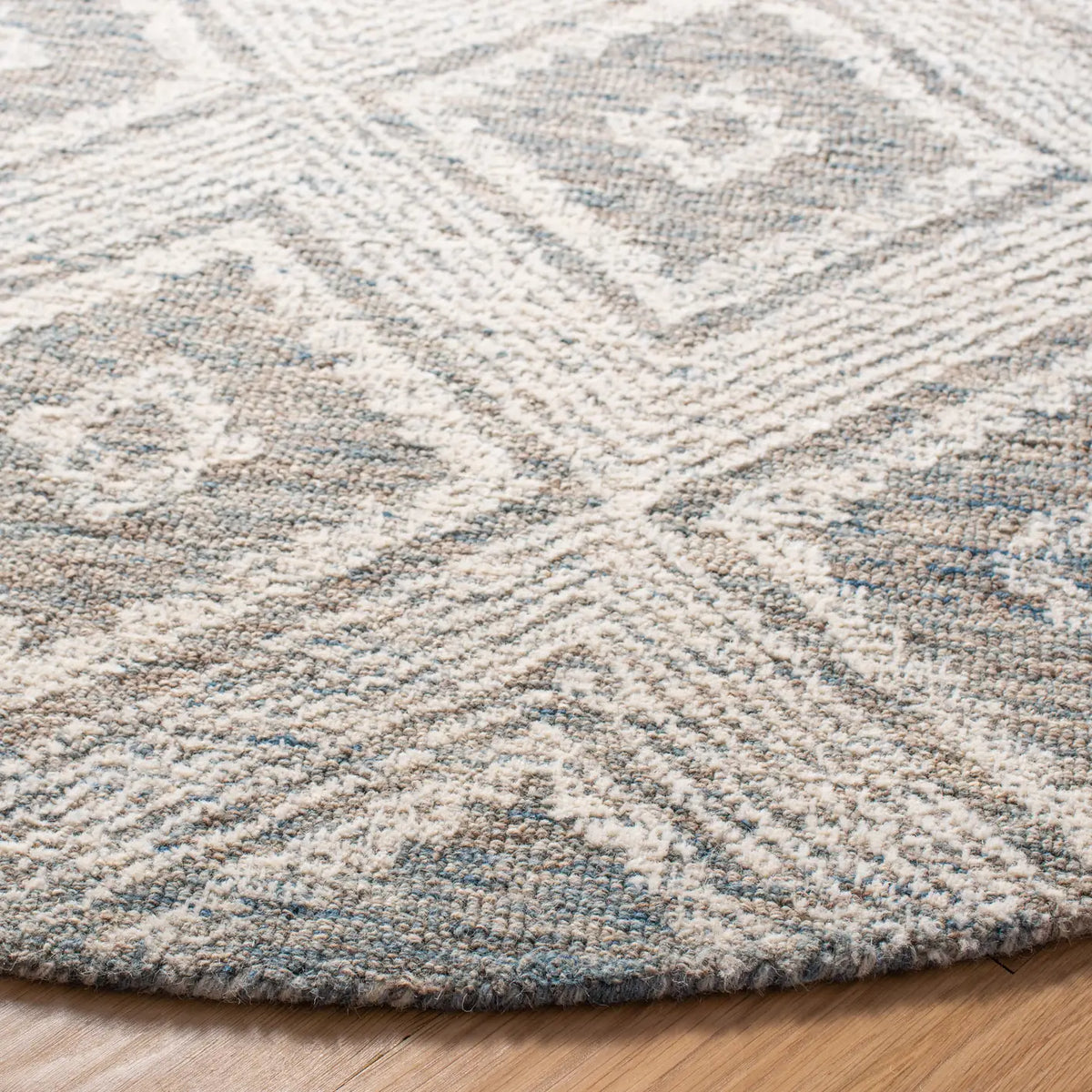 Safavieh Abstract 6'-0" x 6'-0" Rug in Ivory / Denim