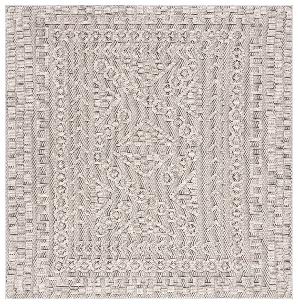 Safavieh Global 6'-7" x 6'-7" Rug in Beige / Light Beige