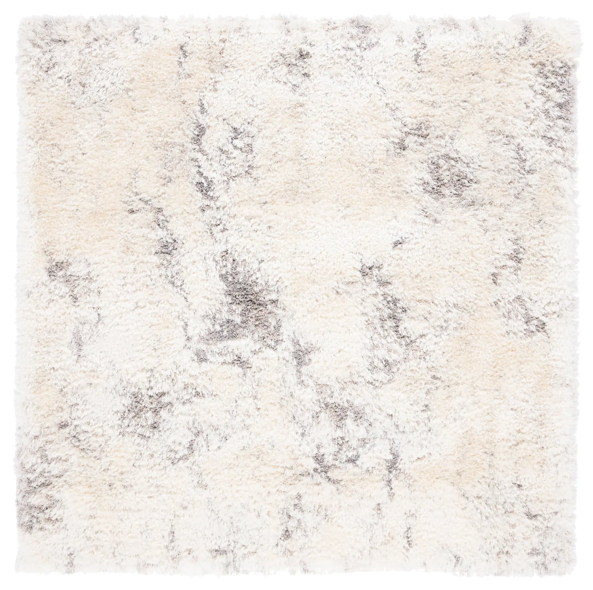 Safavieh Cloud Shag 6'-7" x 6'-7" Rug in Ivory / Grey