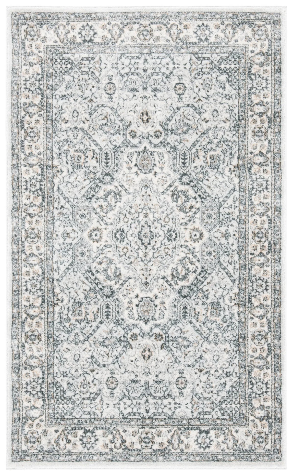 Safavieh Isabella 3'-0" x 5'-0" Rug in Light Grey / Cream