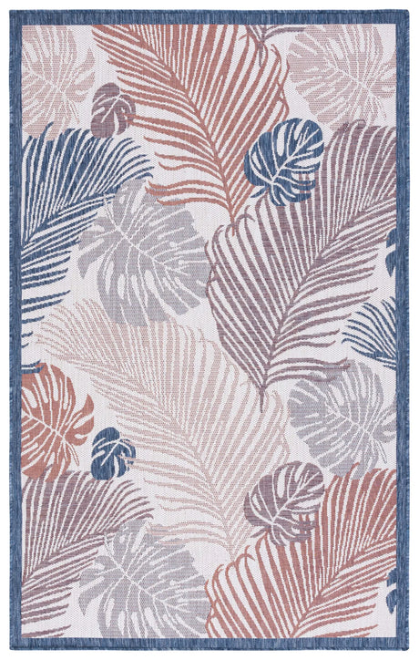 Safavieh Courtyard 4'-0" x 5'-7" Rug in Beige / Rust