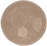 Safavieh Courtyard 6'-7" x 6'-7" Rug in Brown / Natural