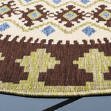 Safavieh Veranda 6'-7" x 6'-7" Rug in Chocolate / Green