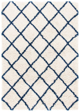 Safavieh Hudson Shag 4'-0" x 6'-0" Rug in Ivory / Navy