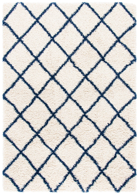 Safavieh Hudson Shag 4'-0" x 6'-0" Rug in Ivory / Navy