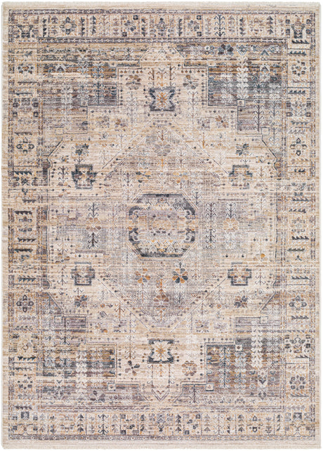 Surya Aida Aad-2307 Beige, Medium Gray, Tan, Ivory, Deep Teal, Charcoal Rug.