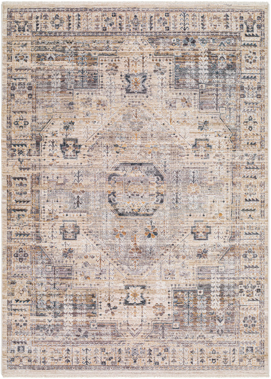 Surya Aida Aad-2307 Beige, Medium Gray, Tan, Ivory, Deep Teal, Charcoal Area Rug