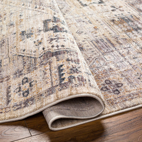 Surya Aida Aad-2307 Beige, Medium Gray, Tan, Ivory, Deep Teal, Charcoal Rug.