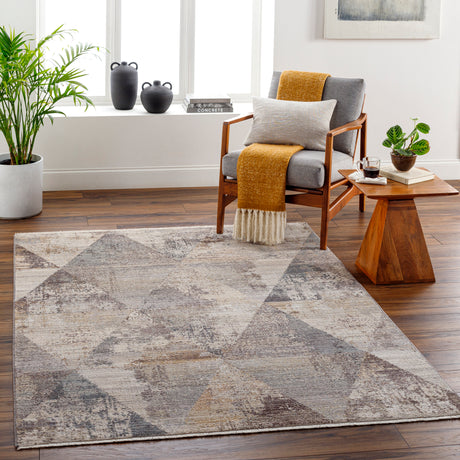 Surya Aida Aad-2308 Beige, Gray, Tan, Ivory, Medium Gray Rug.
