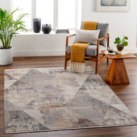 Surya Aida Aad-2308 Beige, Gray, Tan, Ivory, Medium Gray Area Rug