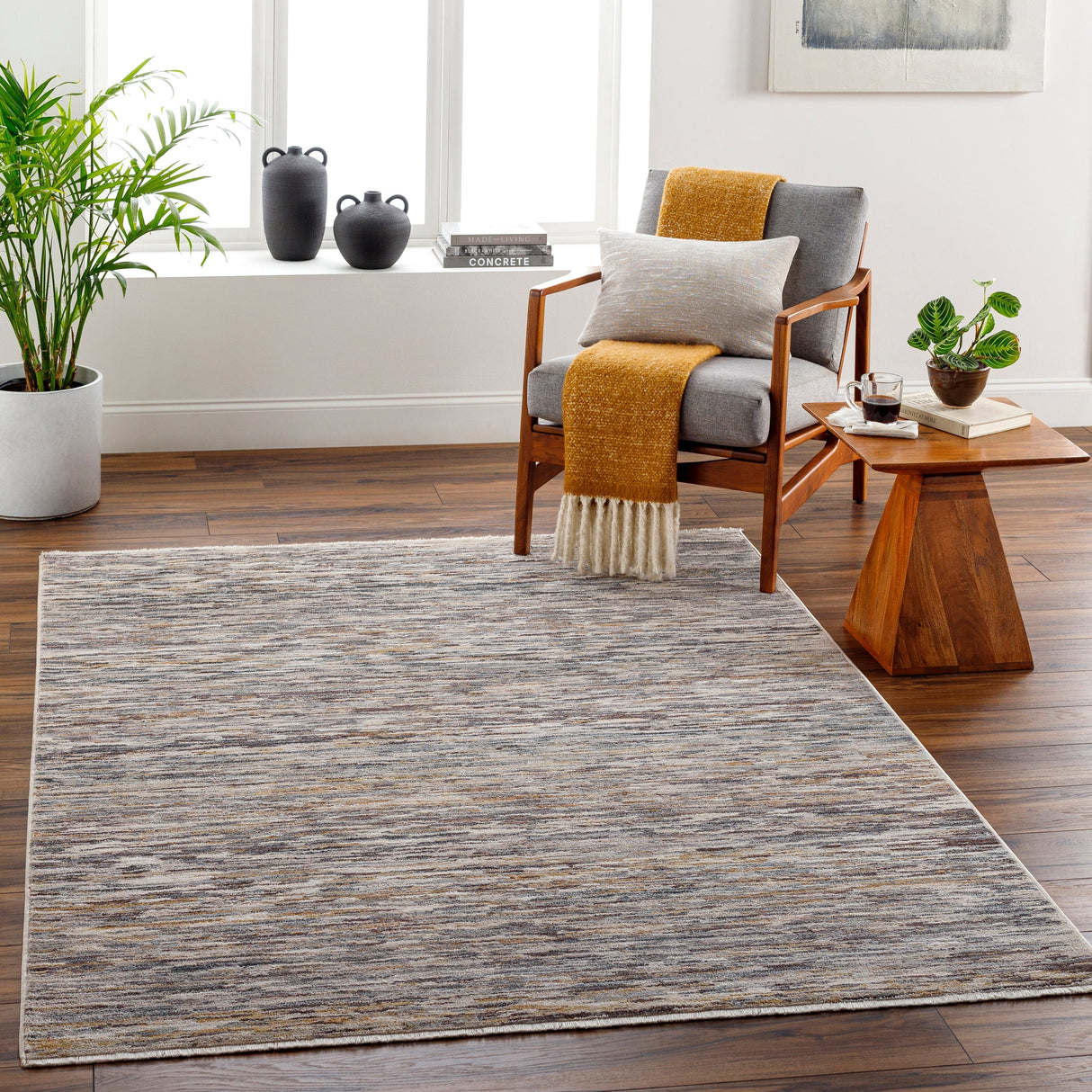 Surya Aida Aad-2310 Ivory, Beige, Deep Teal, Tan, Medium Gray Rug.