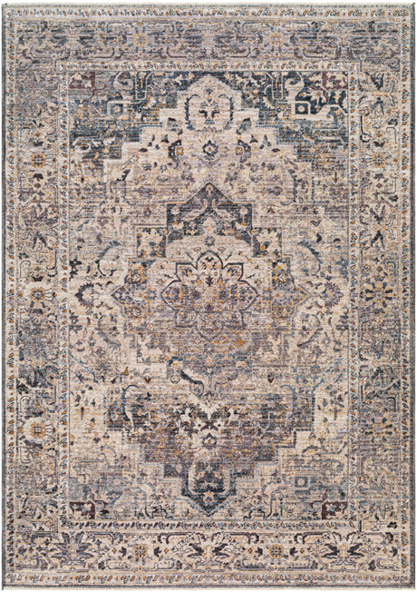 Surya Aida Aad-2311 Beige, Medium Gray, Tan, Ivory, Deep Teal, Charcoal Rug.