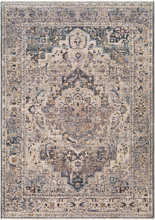 Surya Aida Aad-2311 Beige, Medium Gray, Tan, Ivory, Deep Teal, Charcoal Area Rug