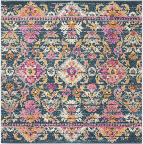 Safavieh Madison 6'-7" x 6'-7" Rug in Blue / Fuchsia