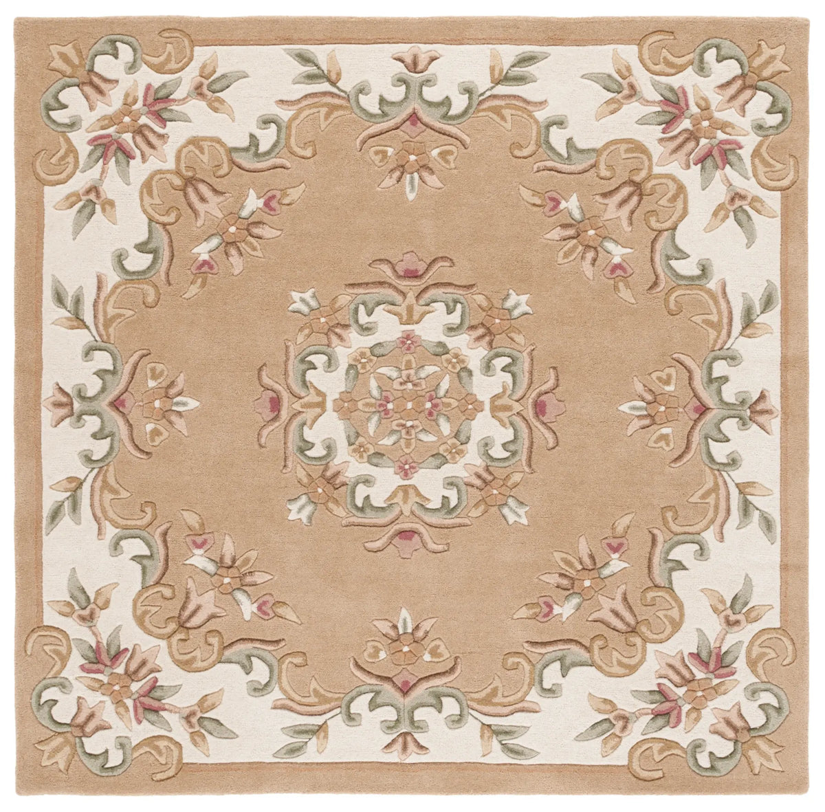 Safavieh Aubusson 6'-0" x 6'-0" Rug in Beige / Ivory