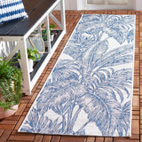 Safavieh Courtyard 2'-3" x 8'-0" Rug in Ivory / Navy