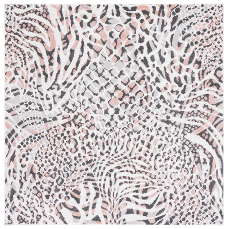 Safavieh Amsterdam 6'-7" x 6'-7" Rug in Ivory / Blush