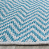 Safavieh Montauk 8'-0" x 10'-0" Rug in Turquoise / Ivory