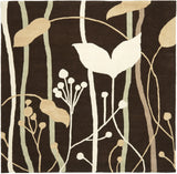 Safavieh Soho 6'-0" x 6'-0" Rug in Dark Brown / Multi