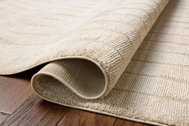 Chris Loves Julia x Loloi Calvin CLV-02 Ivory / Oatmeal Rug - pile height