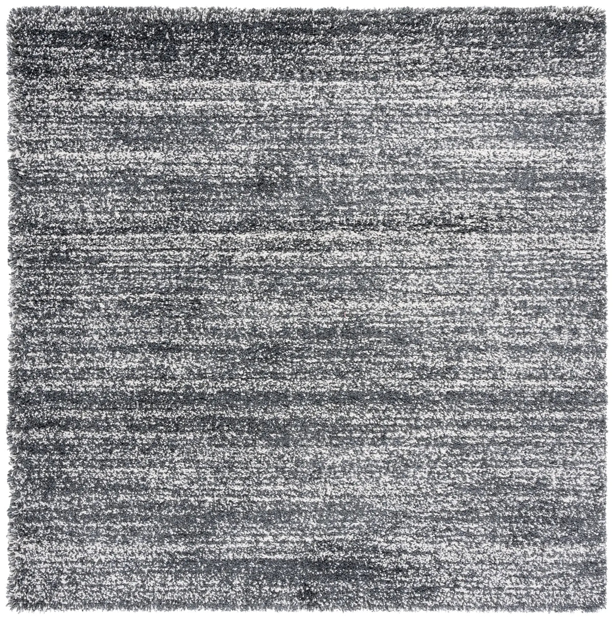 Safavieh Hudson Shag 7'-0" x 7'-0" Rug in Dark Grey / Ivory