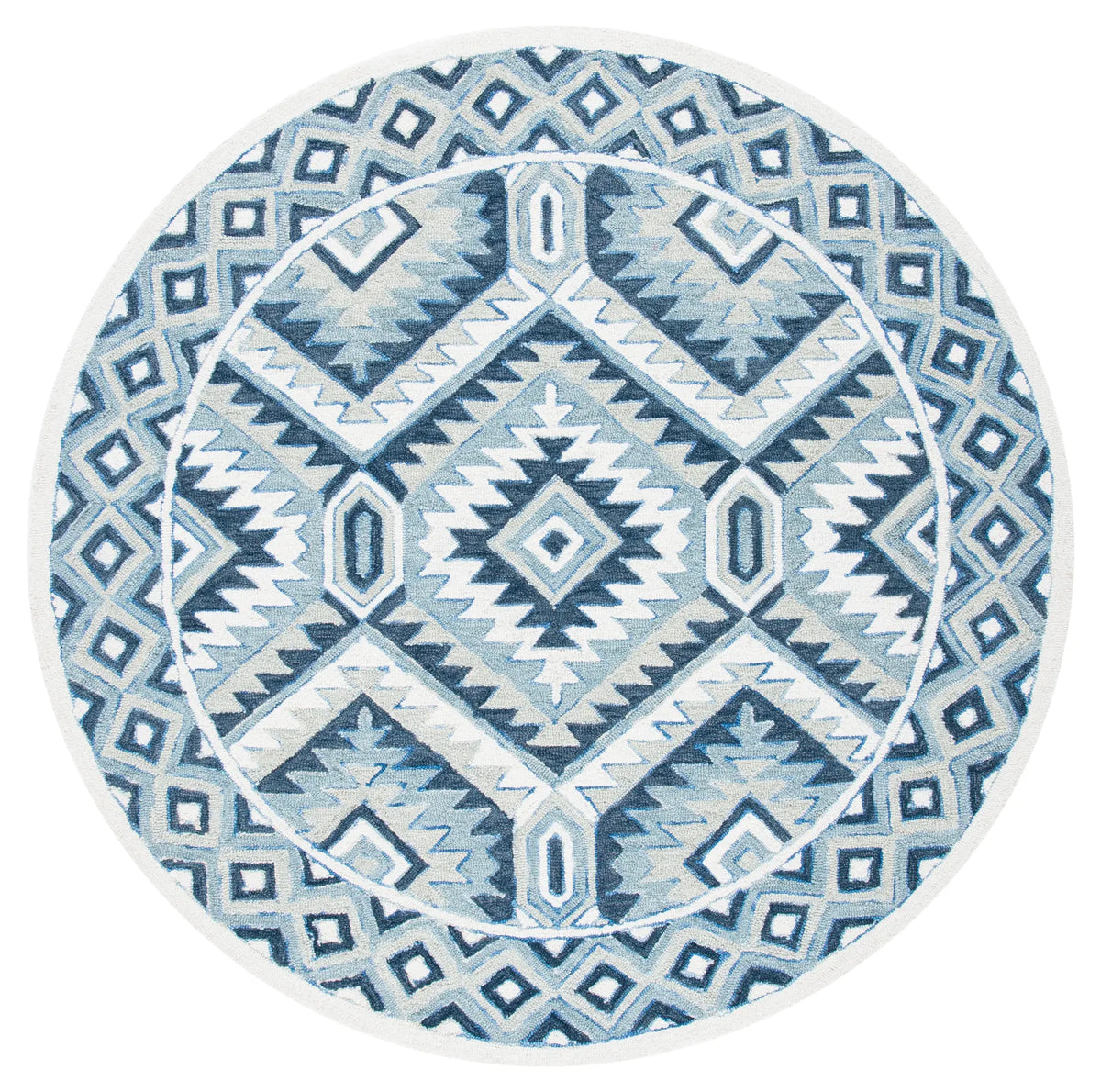 Safavieh Metro 6'-0" x 6'-0" Rug in Blue / Ivory