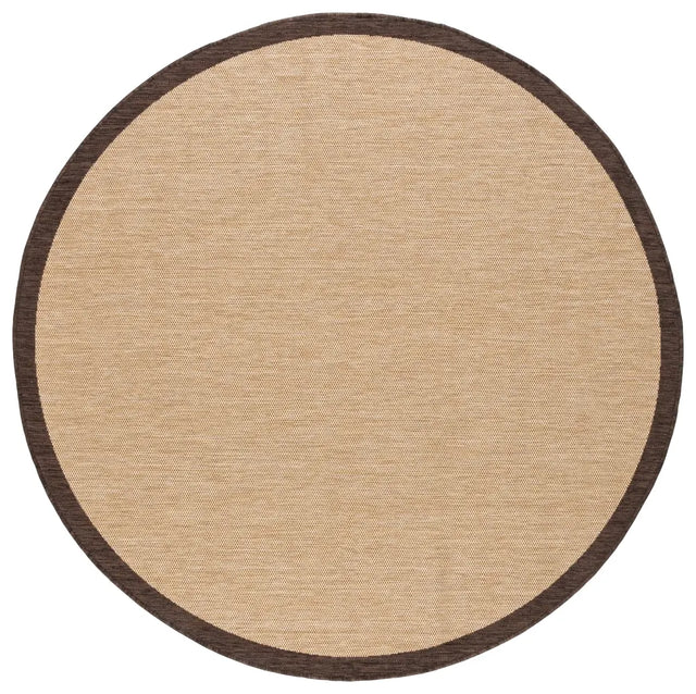 Safavieh Courtyard 6'-7" x 6'-7" Rug in Natural / Brown