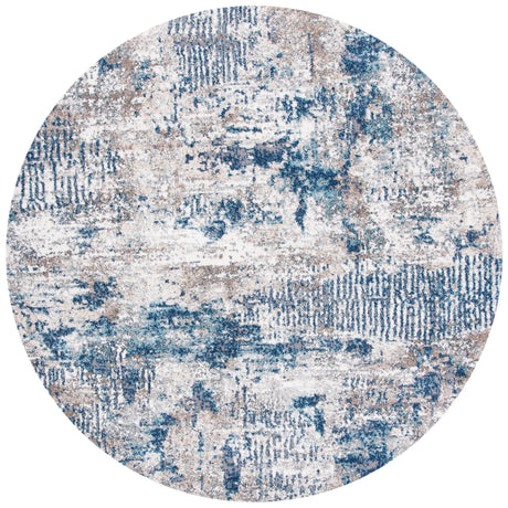 Safavieh Aston 6'-7" x 6'-7" Rug in Grey / Navy